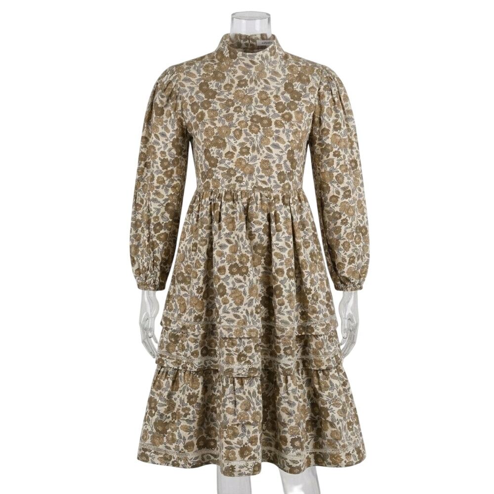 ONE CHILD Girls Floral Long Sleeve Cotton Dress Size 12 Cottagecore Prairie